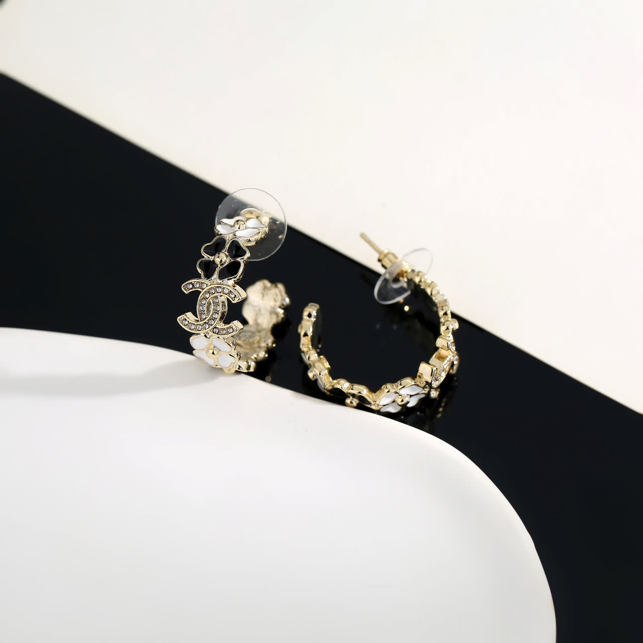 Chanel CC Logo Earrings