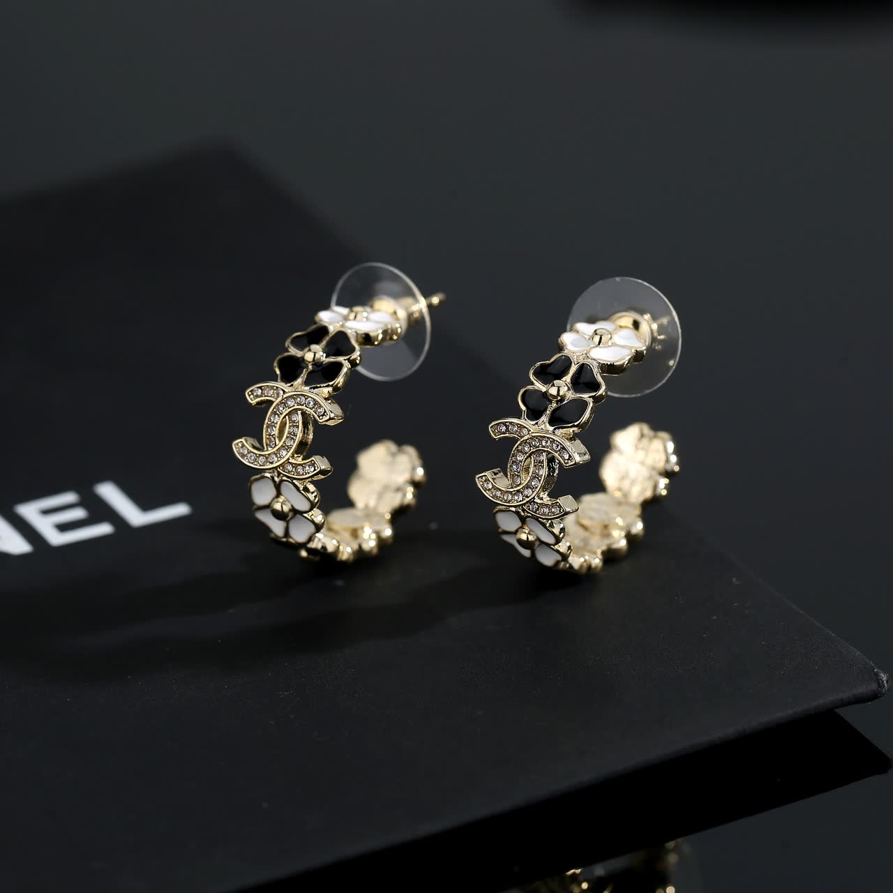 Chanel CC Logo Earrings