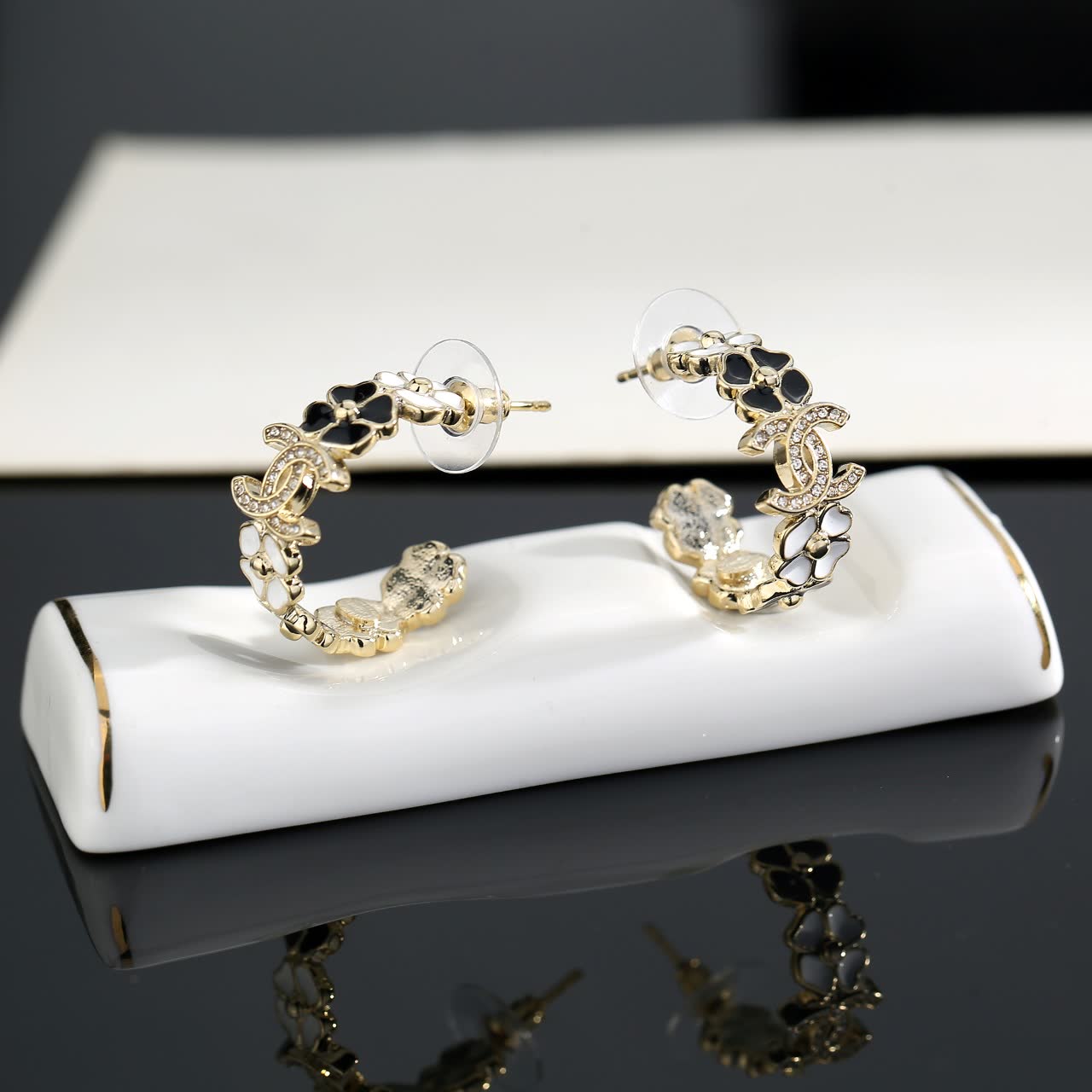 Chanel CC Logo Earrings