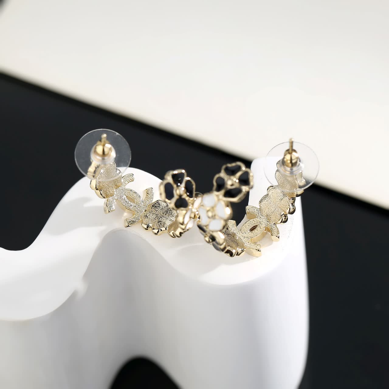 Chanel CC Logo Earrings