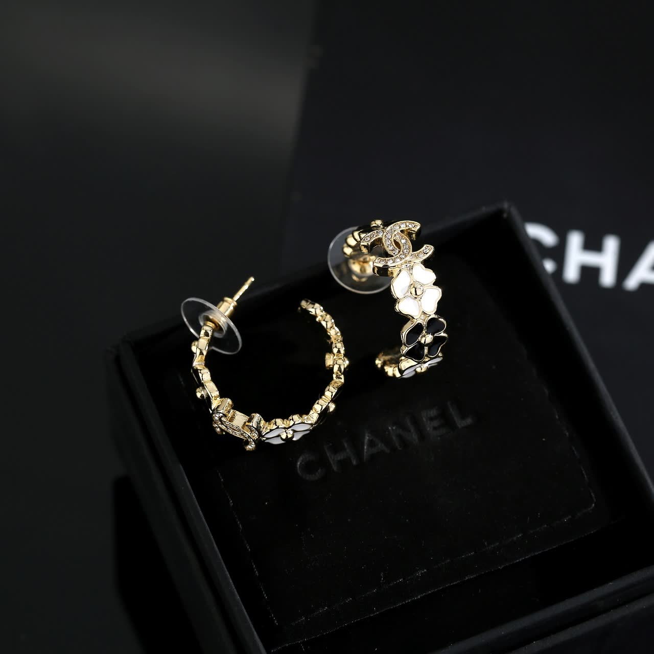 Chanel CC Logo Earrings