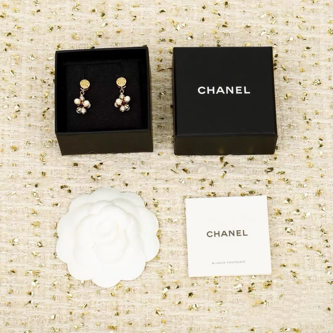 Chanel Pearl Earrings