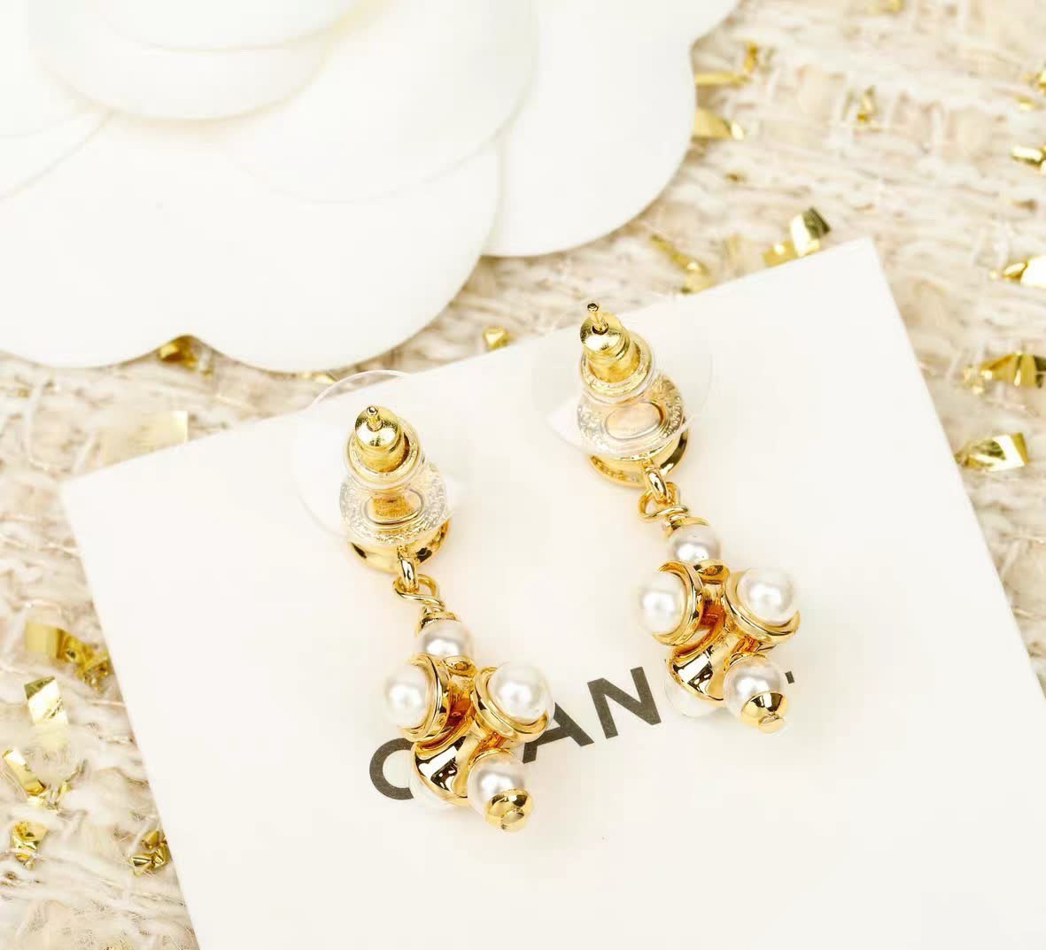 Chanel Pearl Earrings