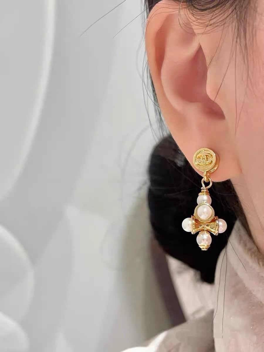 Chanel Pearl Earrings