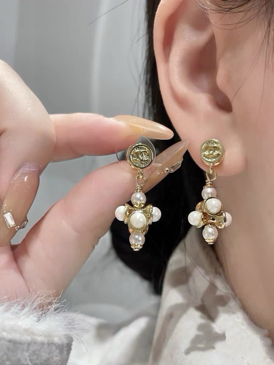 Chanel Pearl Earrings