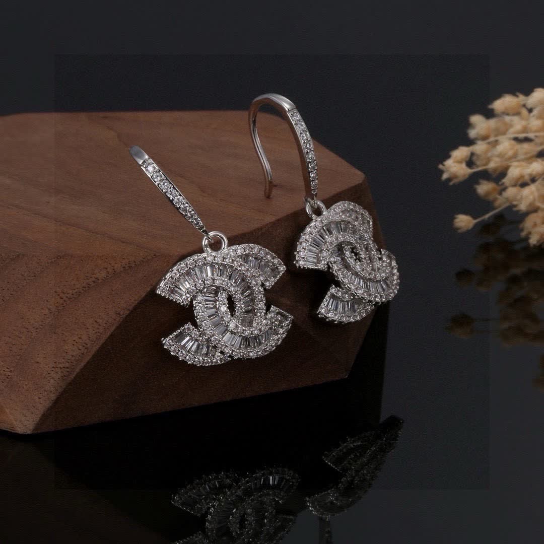 Chanel CC Logo Earrings
