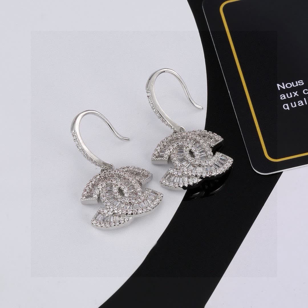 Chanel CC Logo Earrings