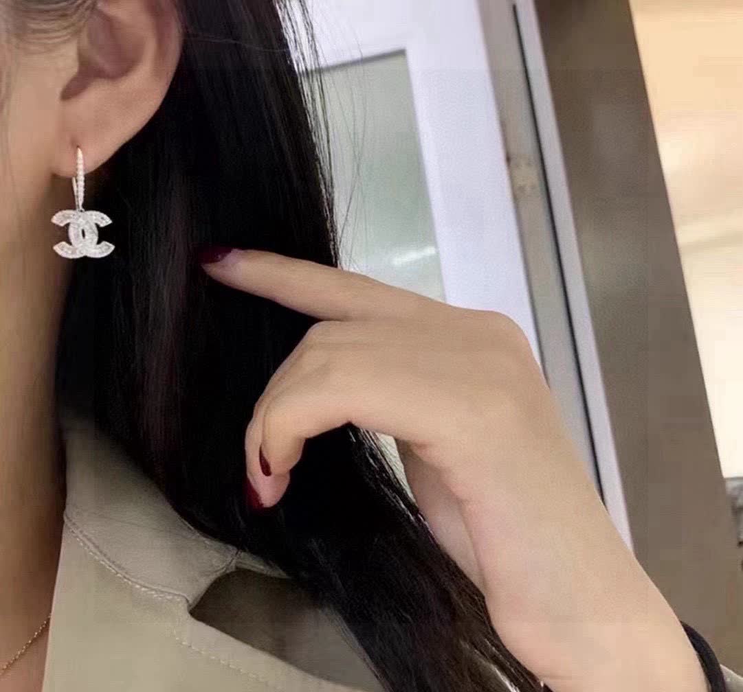 Chanel CC Logo Earrings