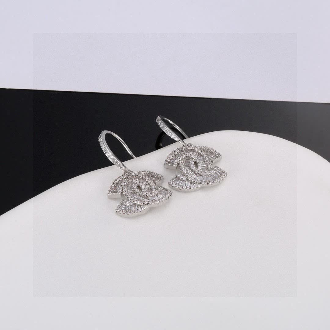 Chanel CC Logo Earrings