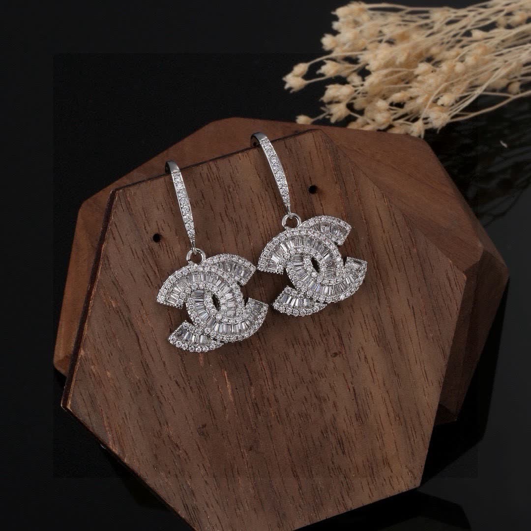 Chanel CC Logo Earrings