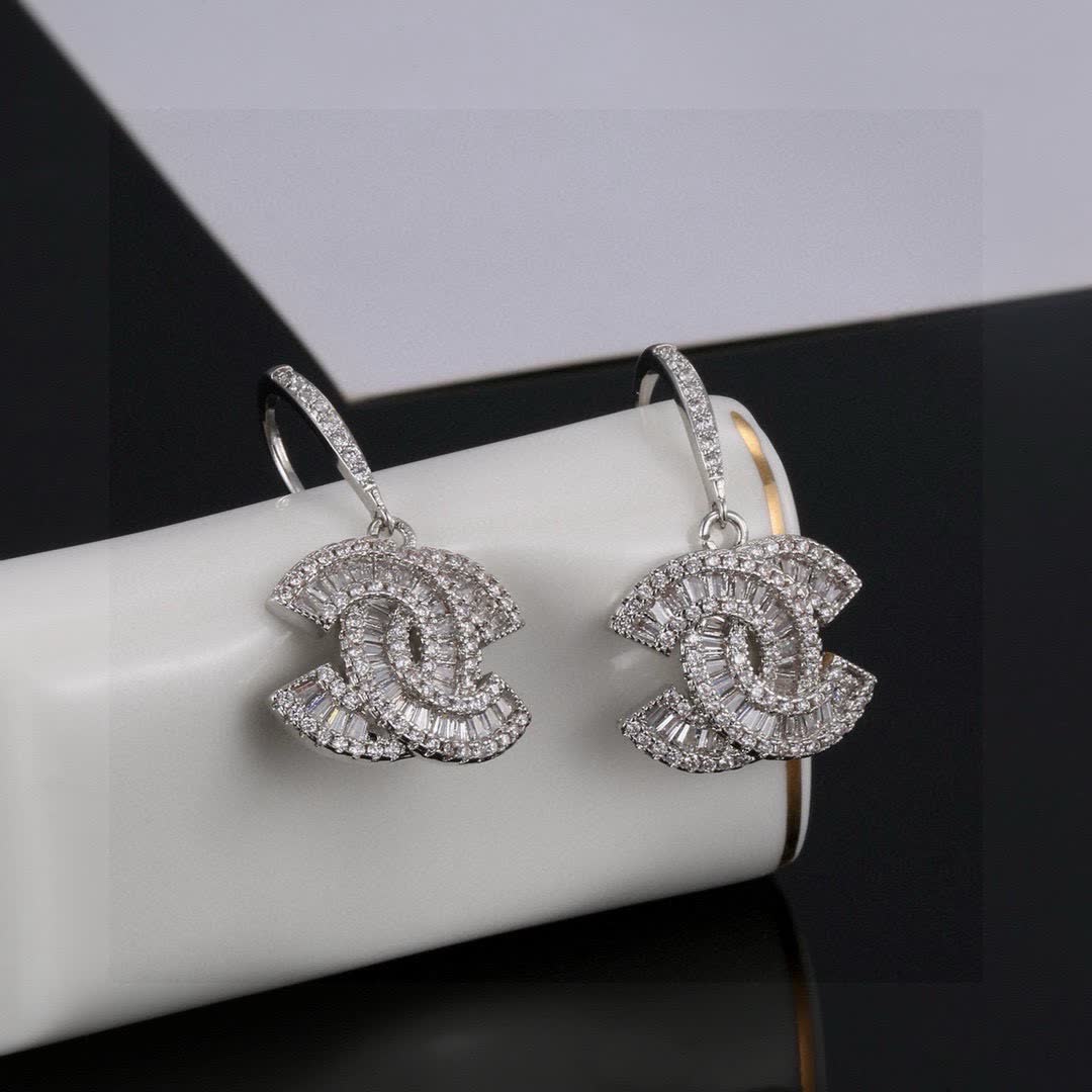 Chanel CC Logo Earrings
