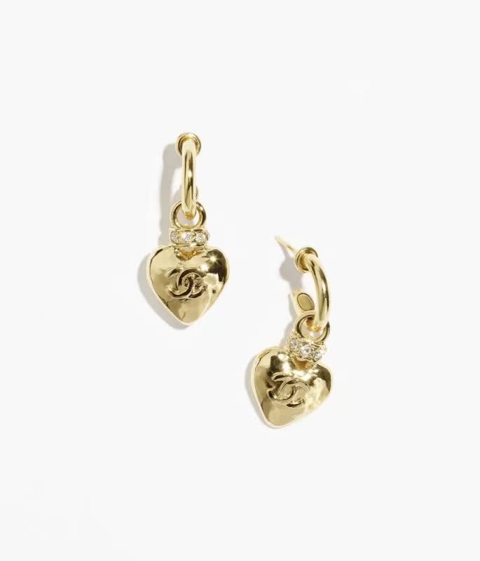 Chanel Heart Shaped Earrings Chanel Heart Shaped Earrings