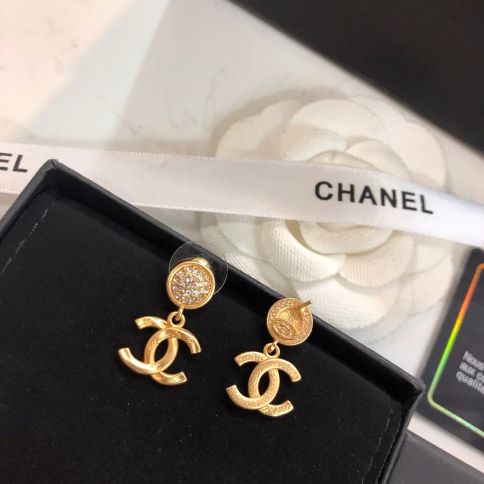 Chanel CC Logo Earrings