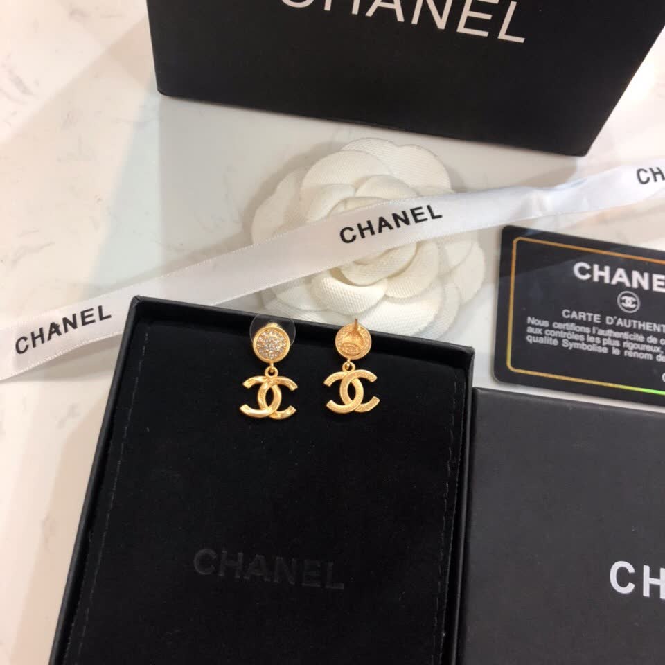 Chanel CC Logo Earrings