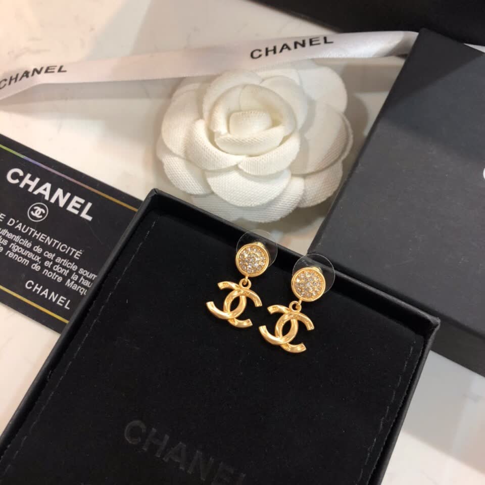 Chanel CC Logo Earrings