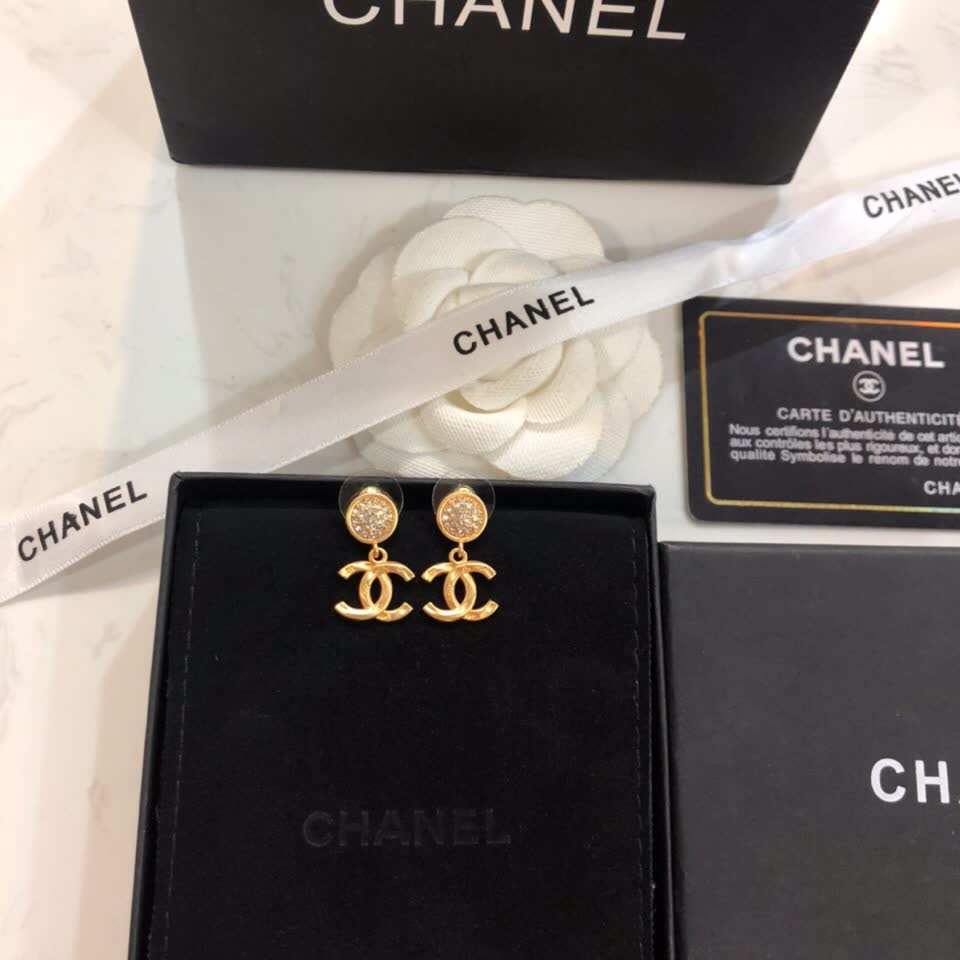 Chanel CC Logo Earrings