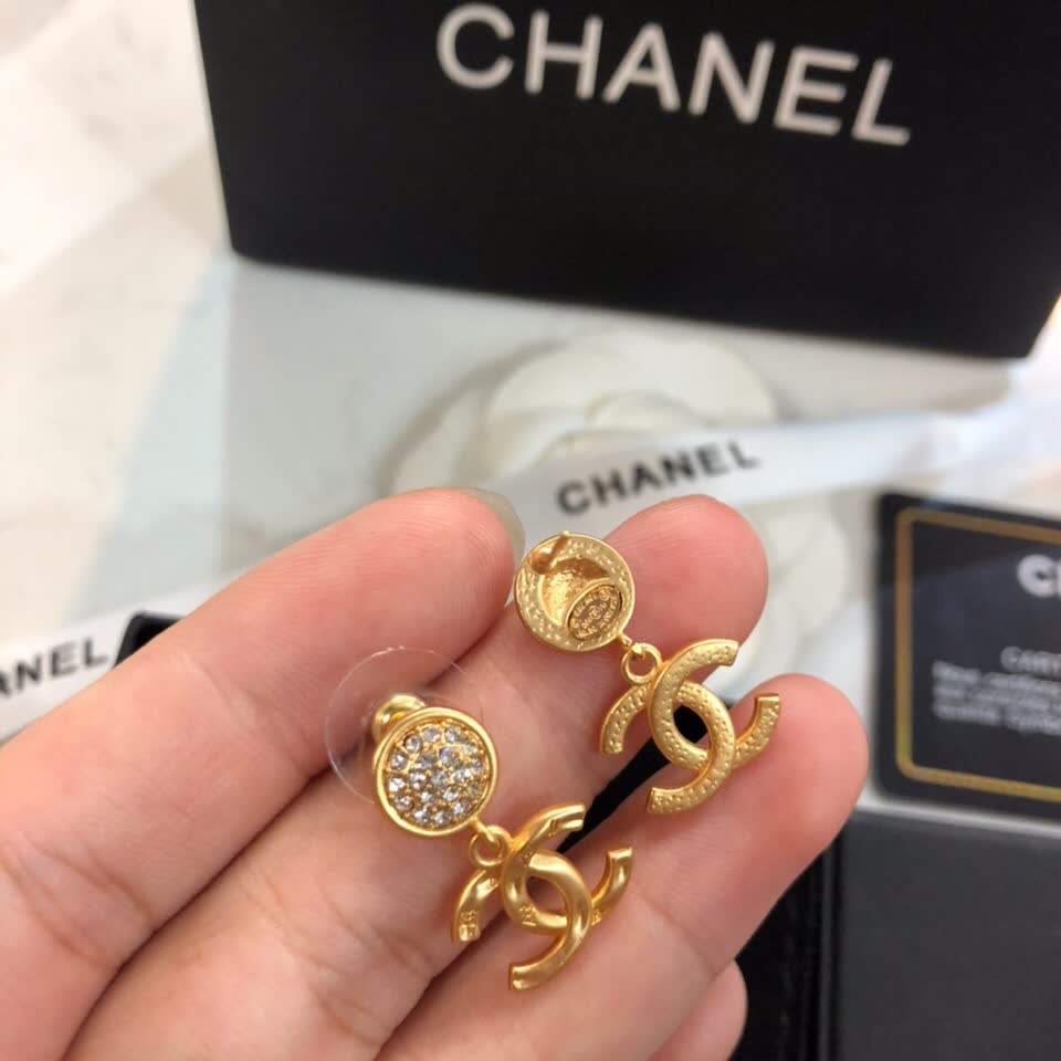 Chanel CC Logo Earrings