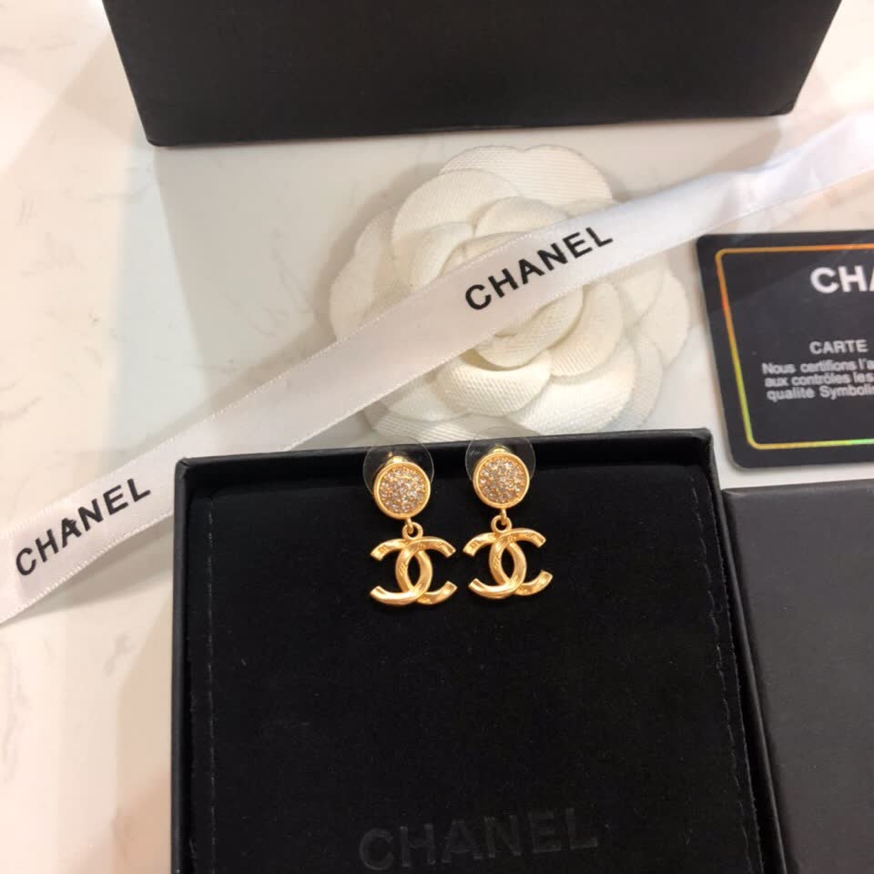 Chanel CC Logo Earrings