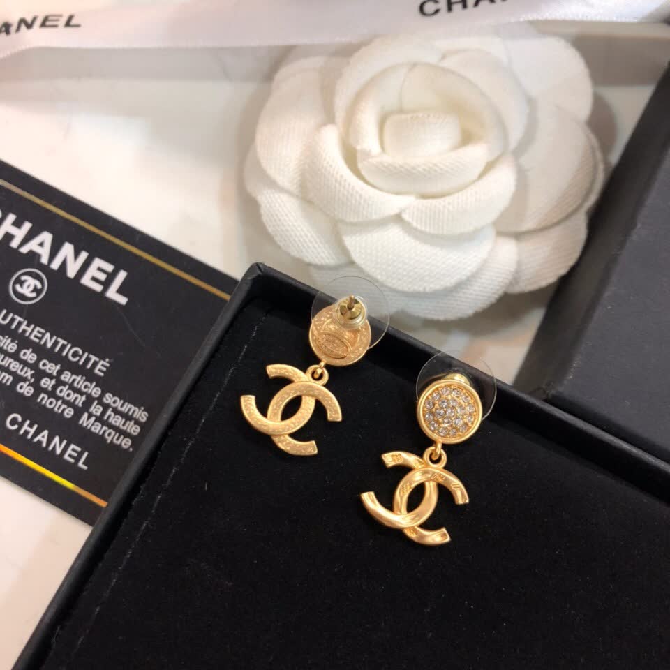 Chanel CC Logo Earrings