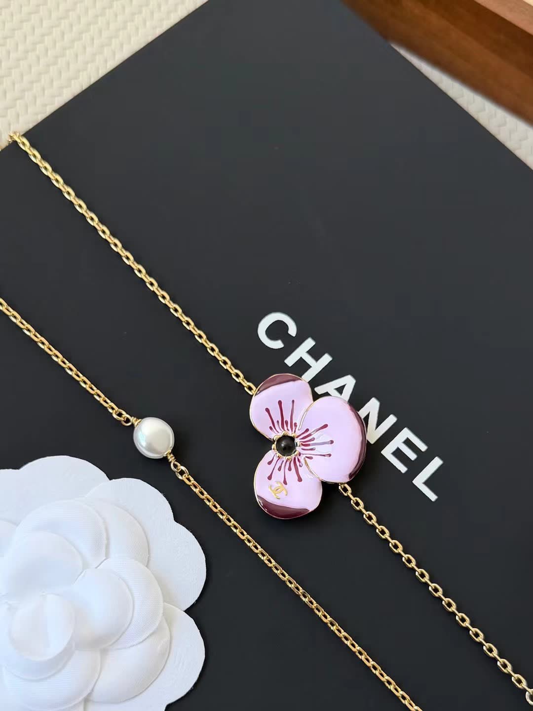 Chanel Camellia Earrings and Necklace Set