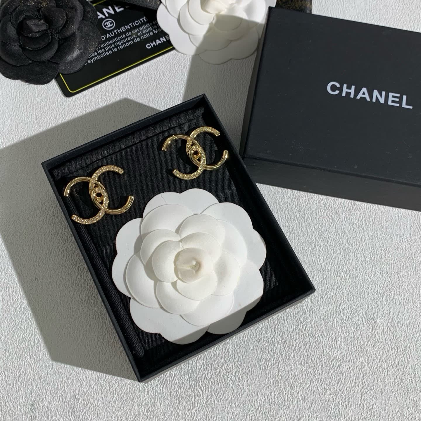 Chanel CC Logo Earrings