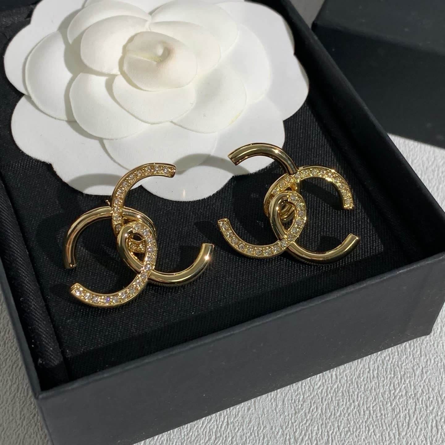 Chanel CC Logo Earrings