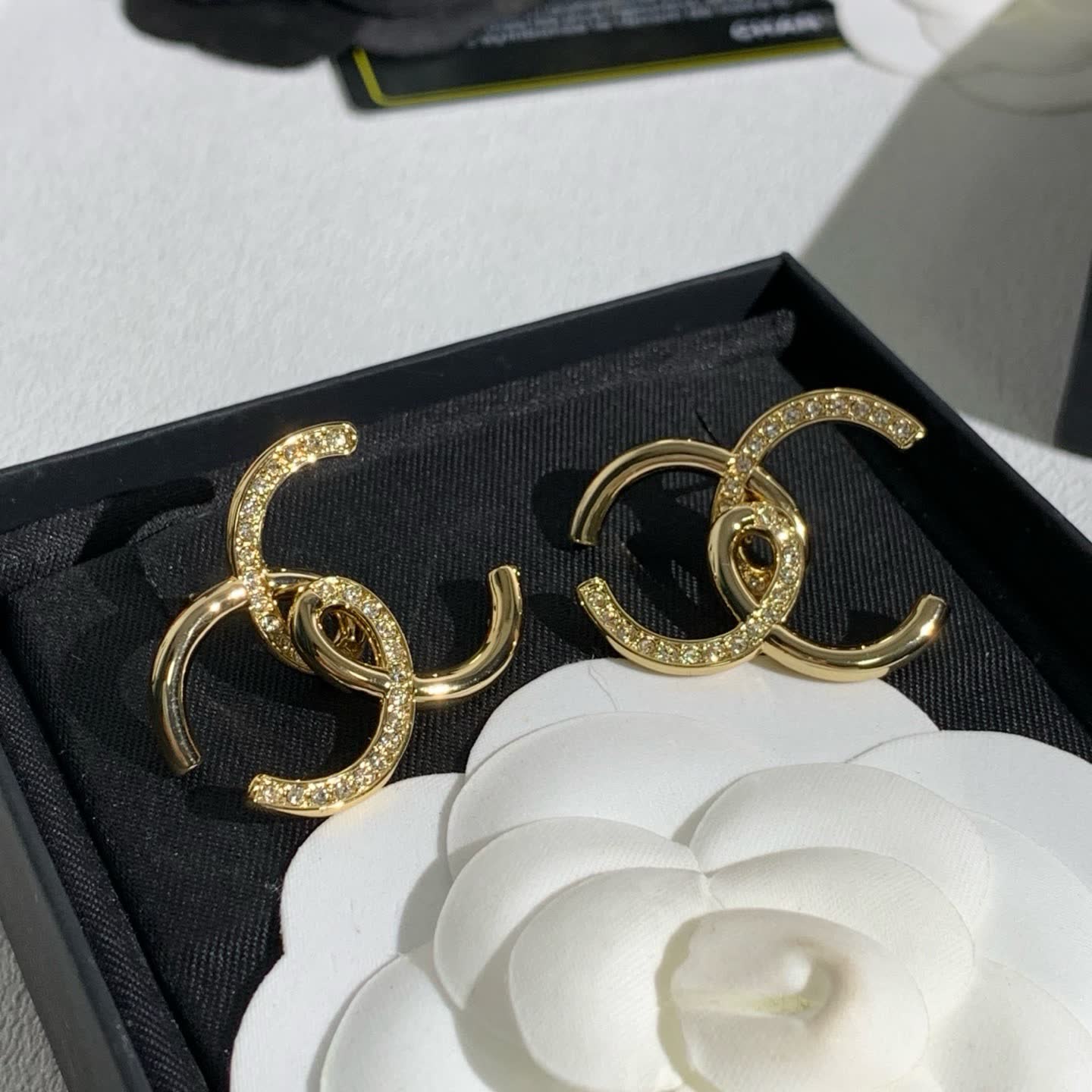 Chanel CC Logo Earrings