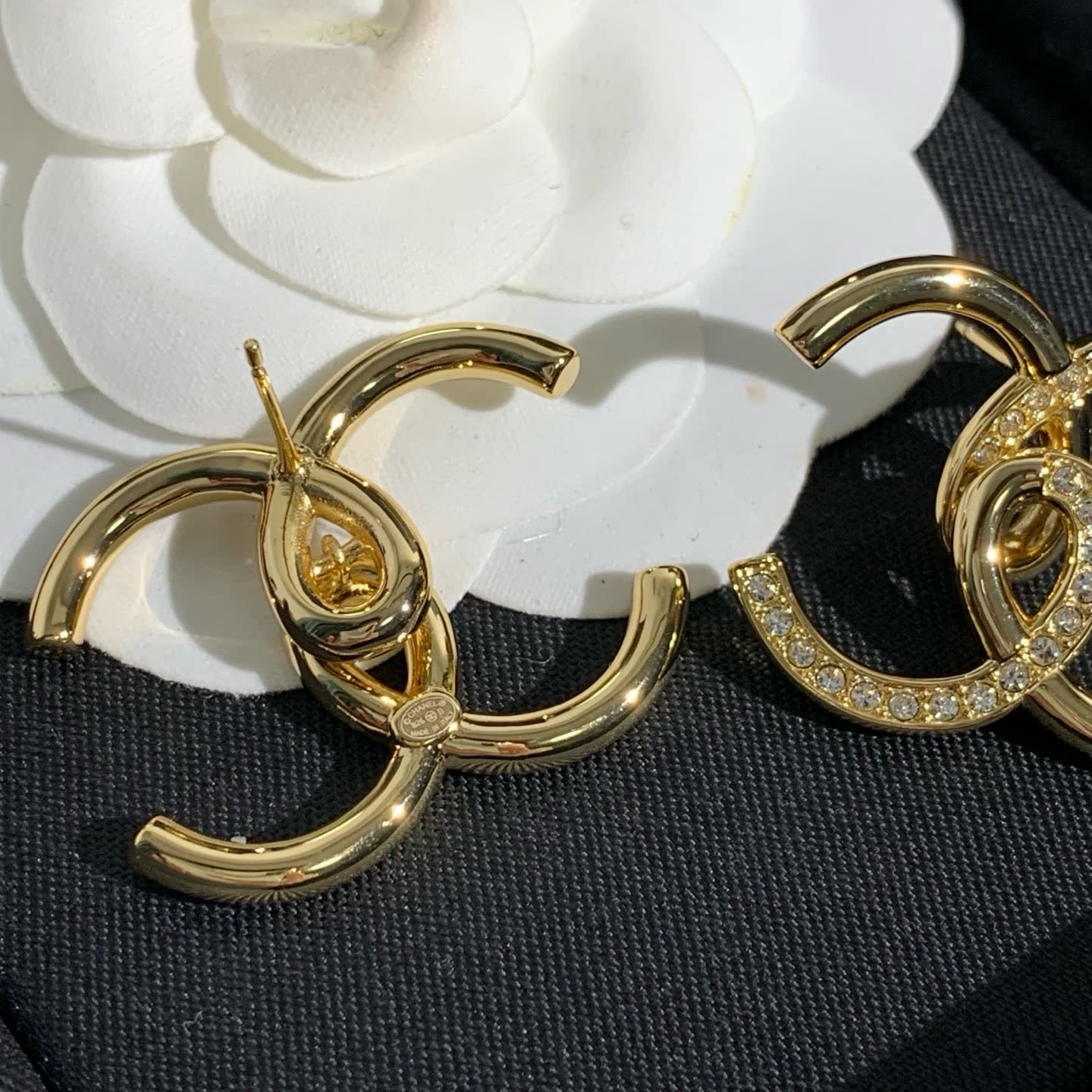 Chanel CC Logo Earrings