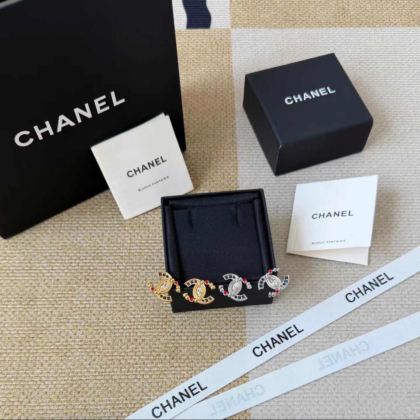 Chanel CC Logo Earrings
