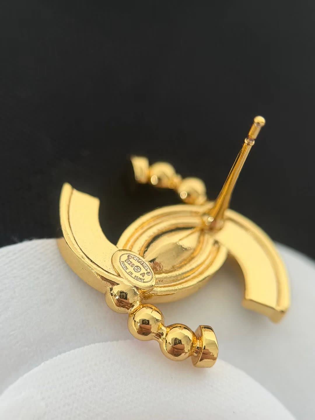 Chanel CC Logo Earrings