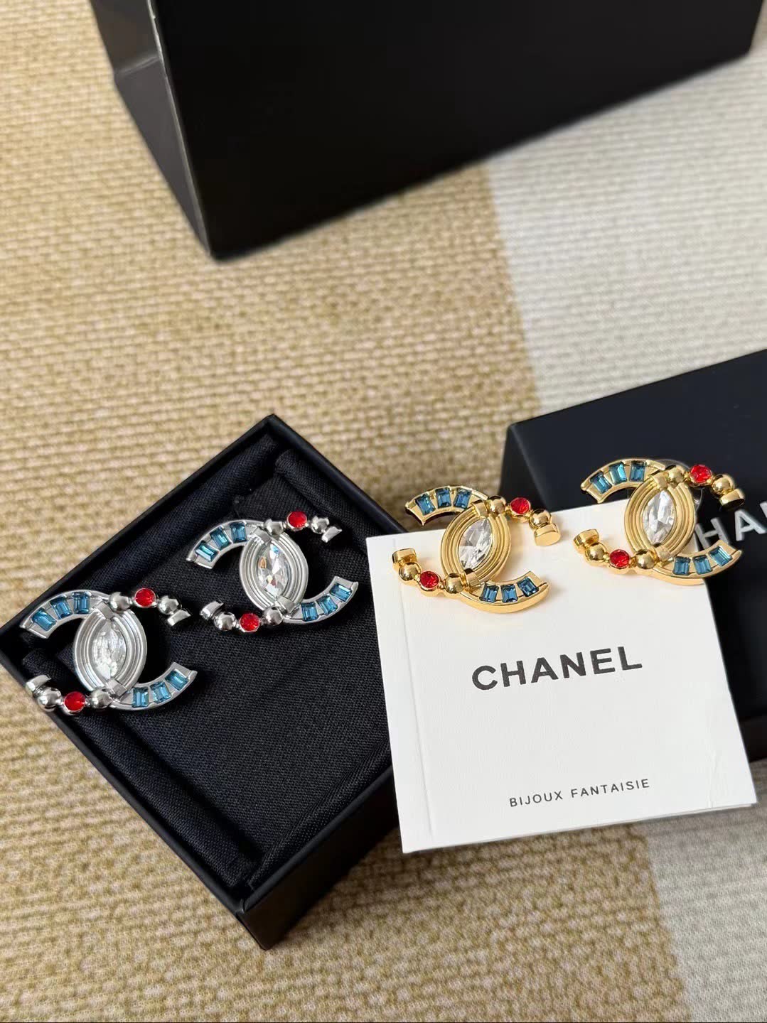 Chanel CC Logo Earrings