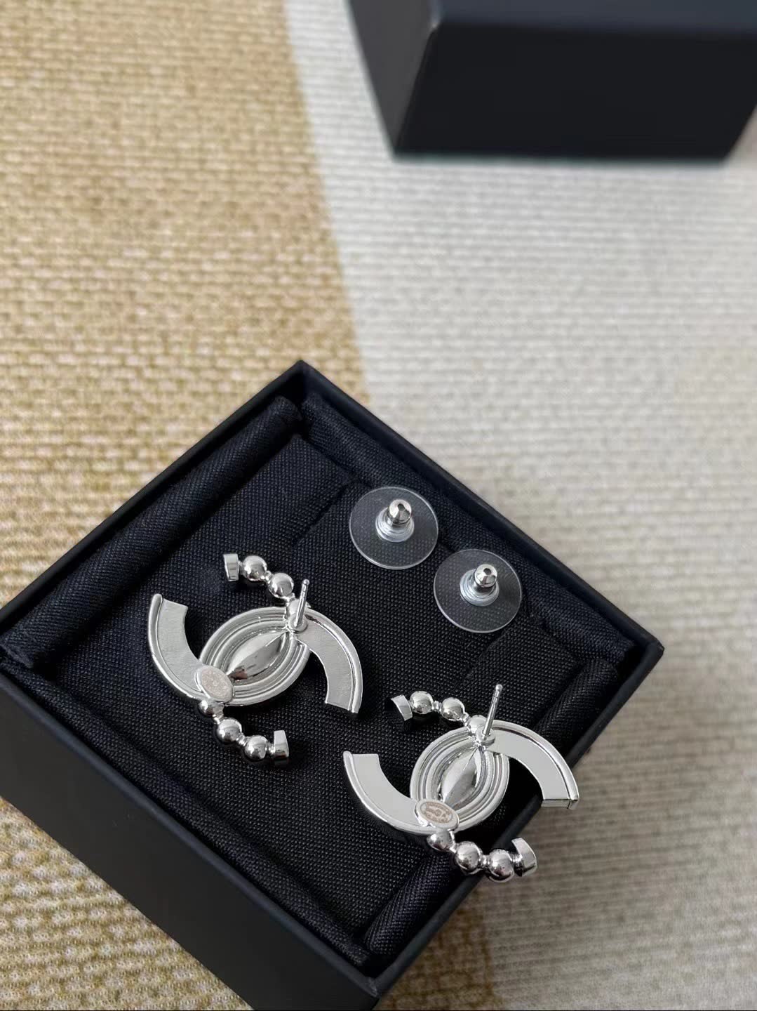 Chanel CC Logo Earrings