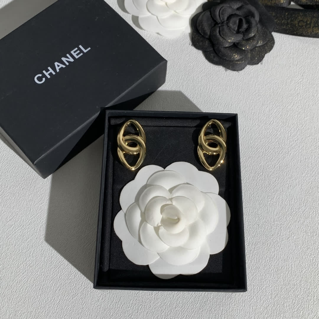 Chanel Gold Hoop Earrings