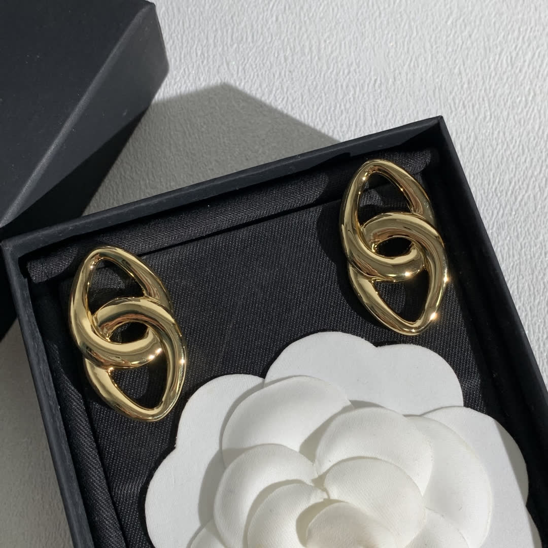 Chanel Gold Hoop Earrings