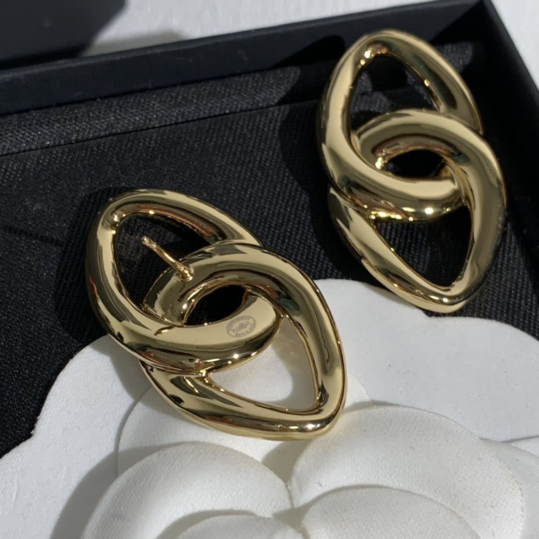 Chanel Gold Hoop Earrings