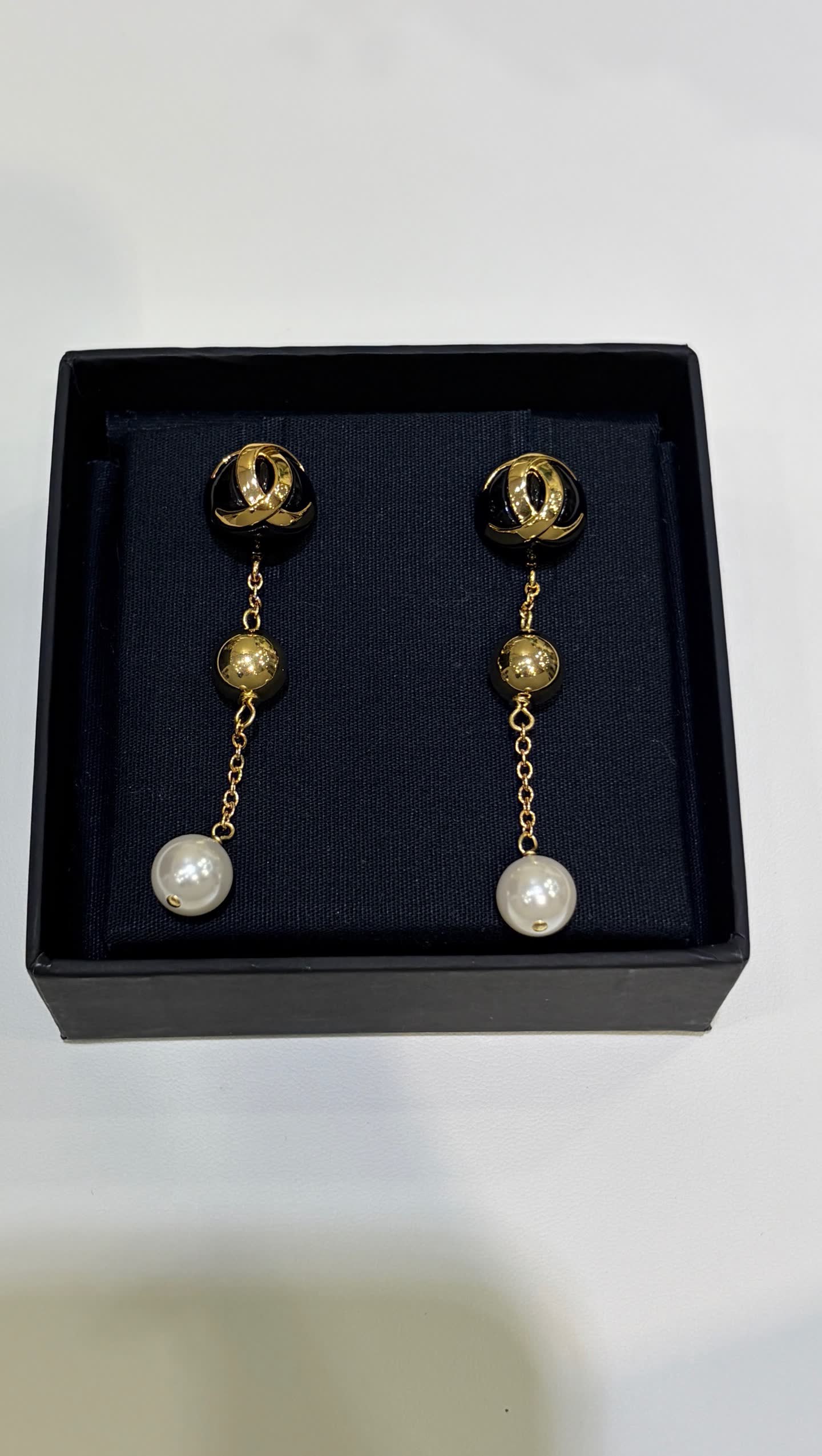 Chanel Pearl Drop Earrings