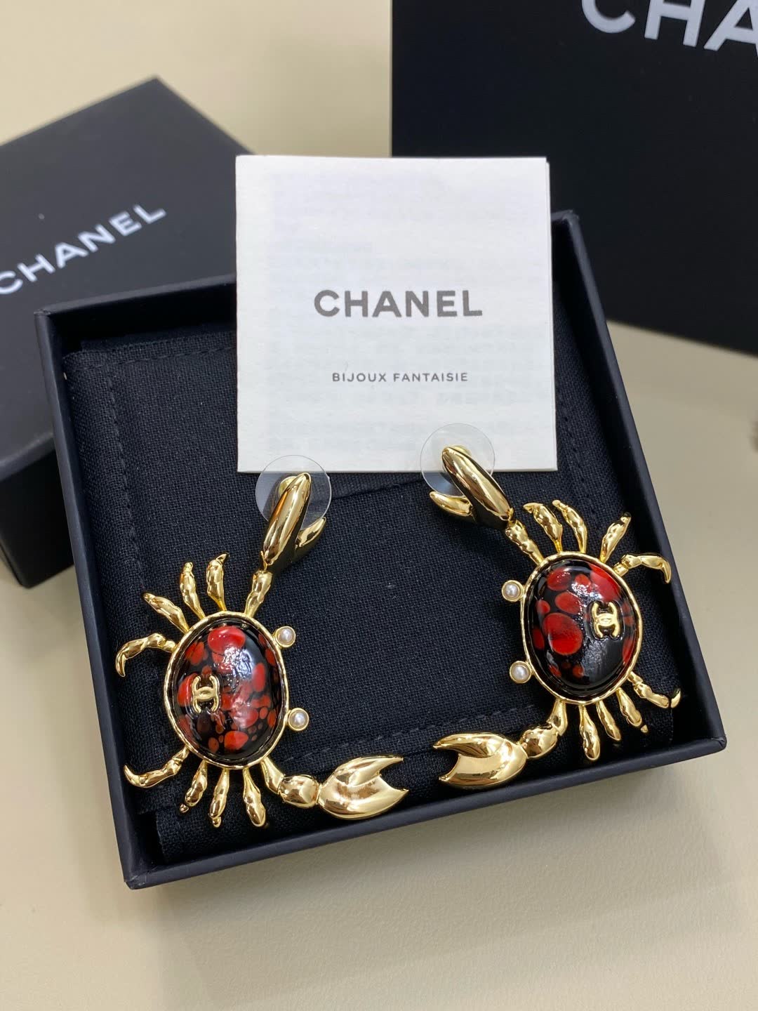 Chanel Crab Earrings