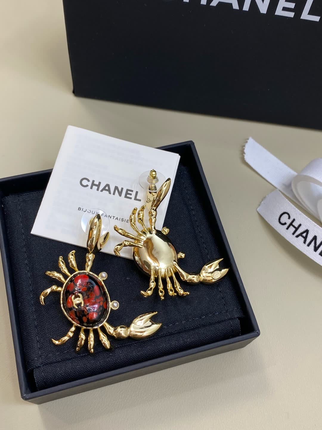 Chanel Crab Earrings