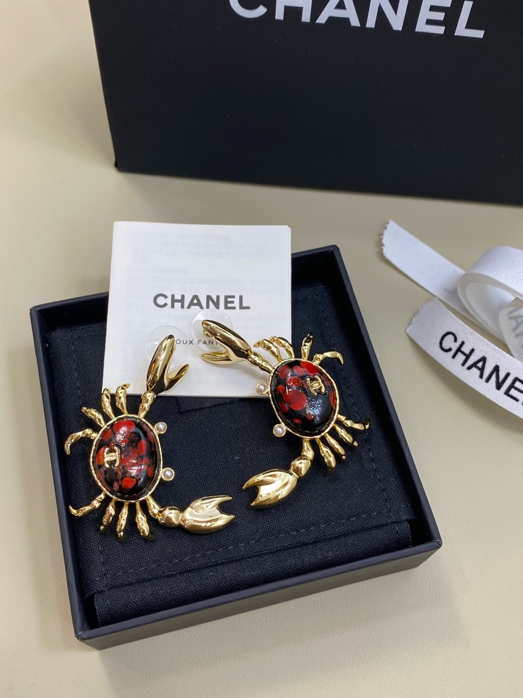 Chanel Crab Earrings