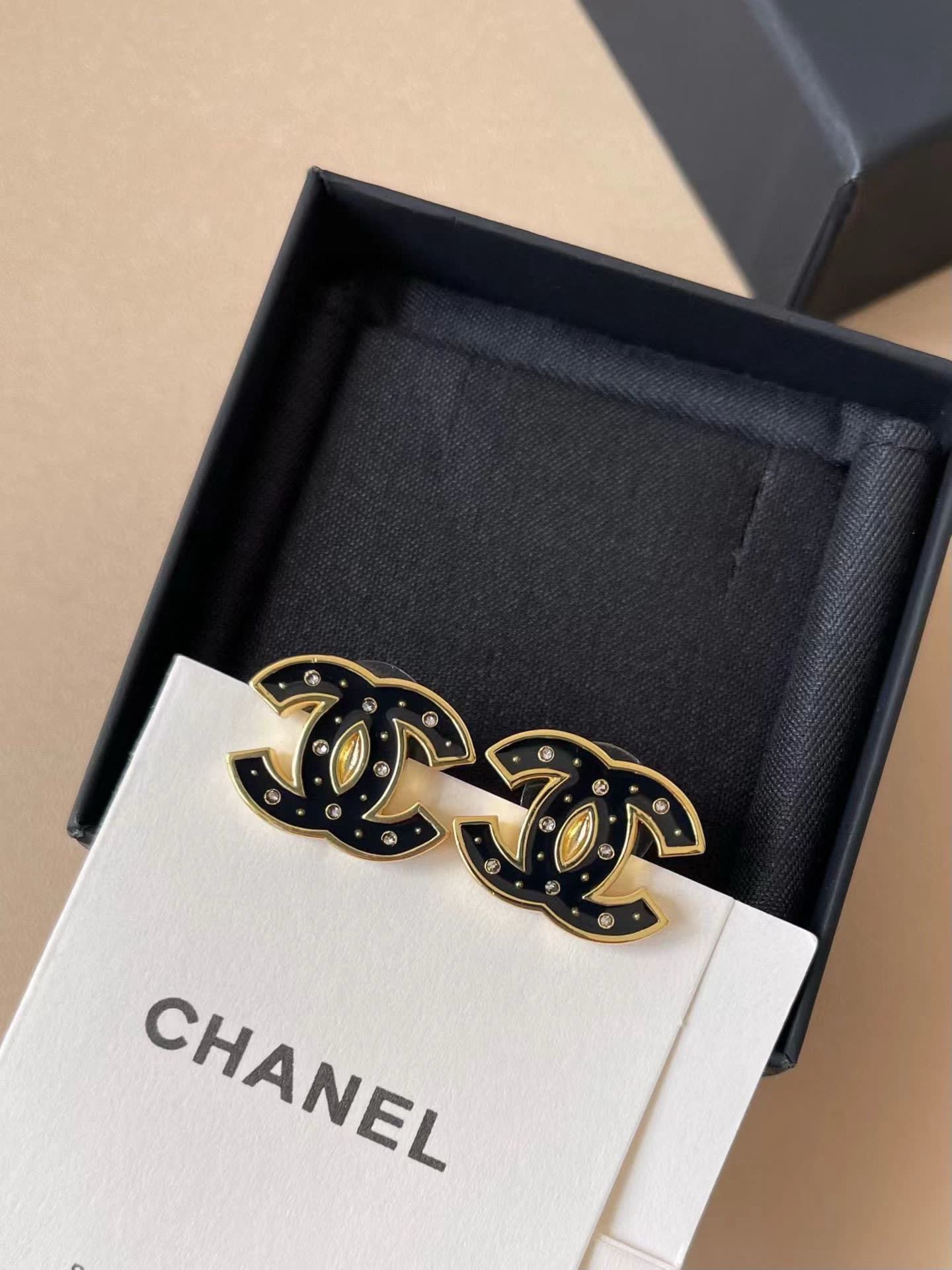 Chanel CC Logo Earrings