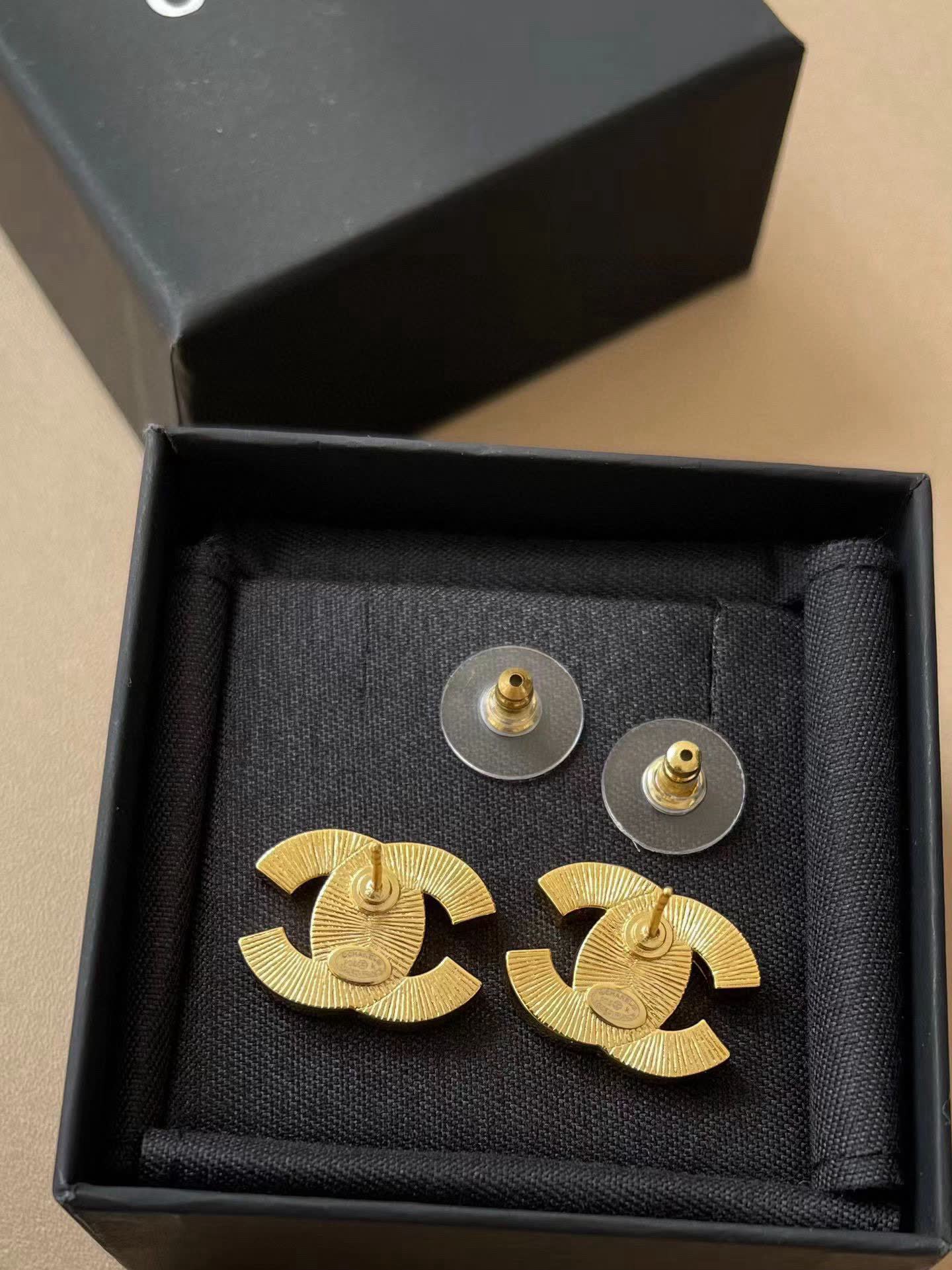 Chanel CC Logo Earrings
