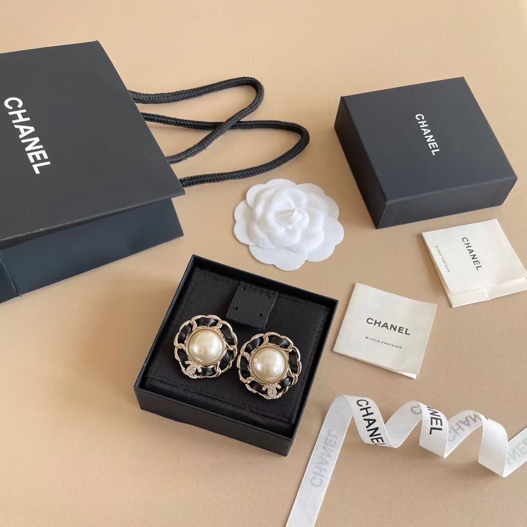 Chanel Pearl Earrings