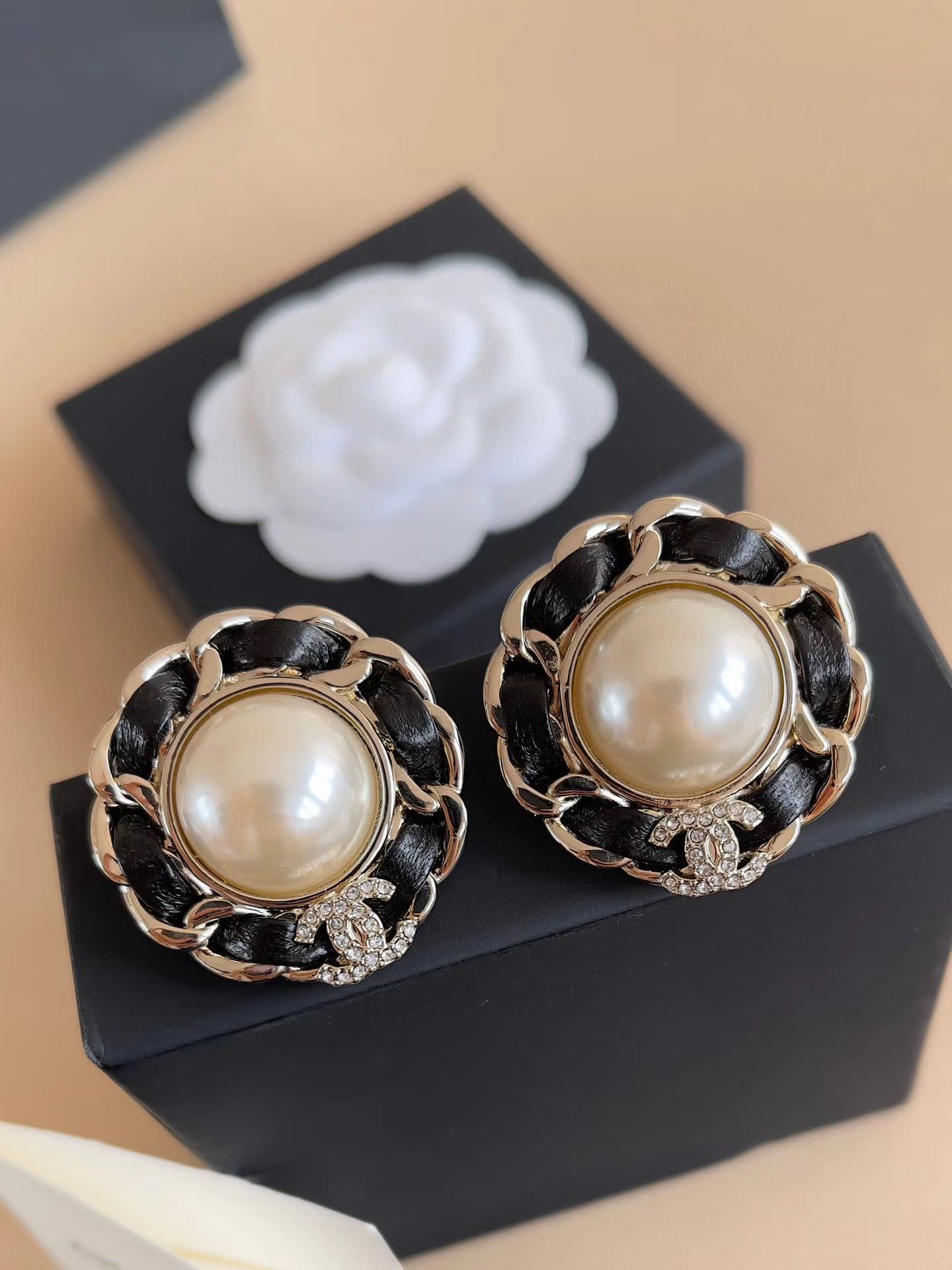 Chanel Pearl Earrings