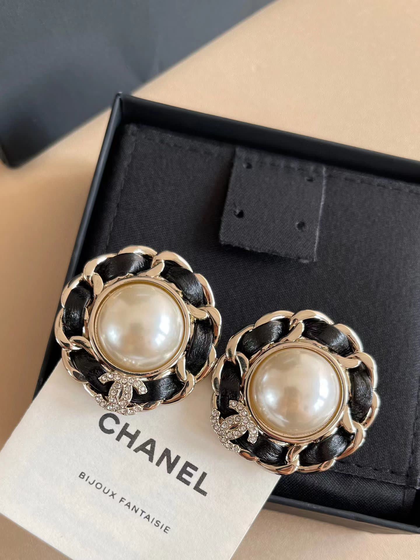 Chanel Pearl Earrings