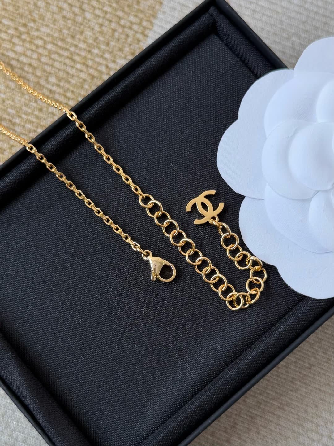 Chanel White Flower Pearl Earrings