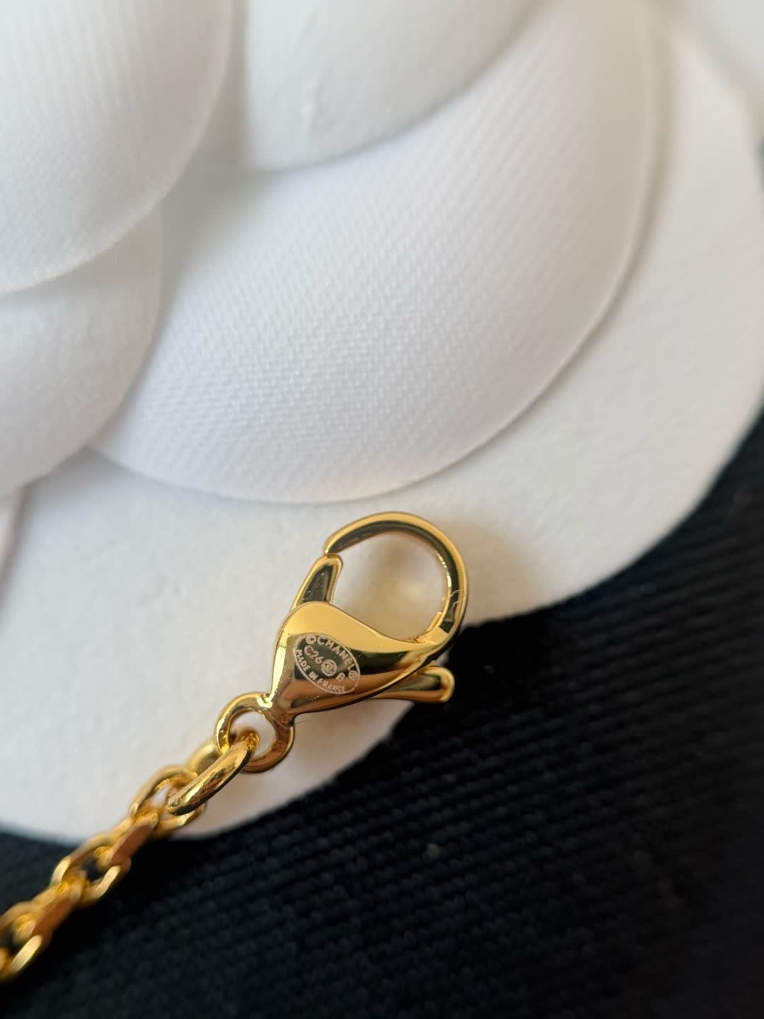 Chanel White Flower Pearl Earrings