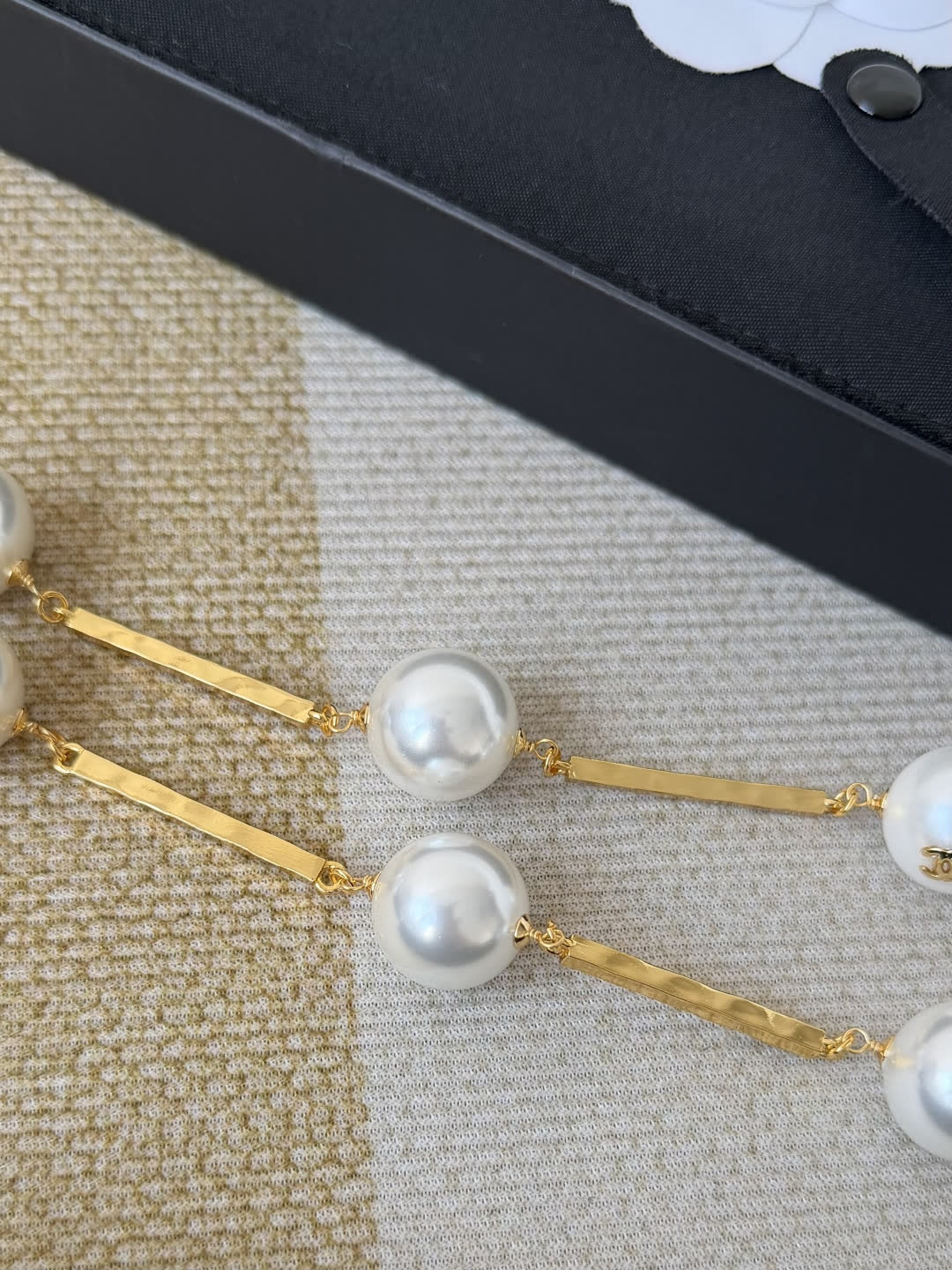 Chanel Pearl Earrings and Necklace Set