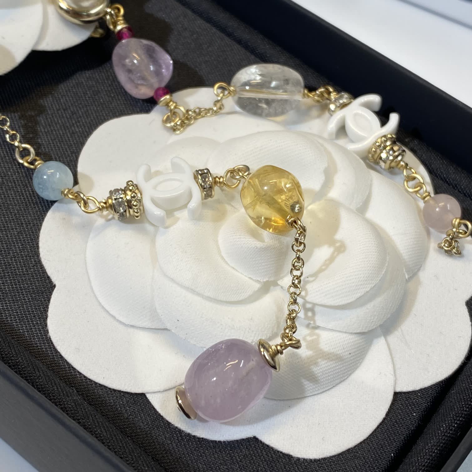Chanel Elegant Pearl and Gemstone Earrings