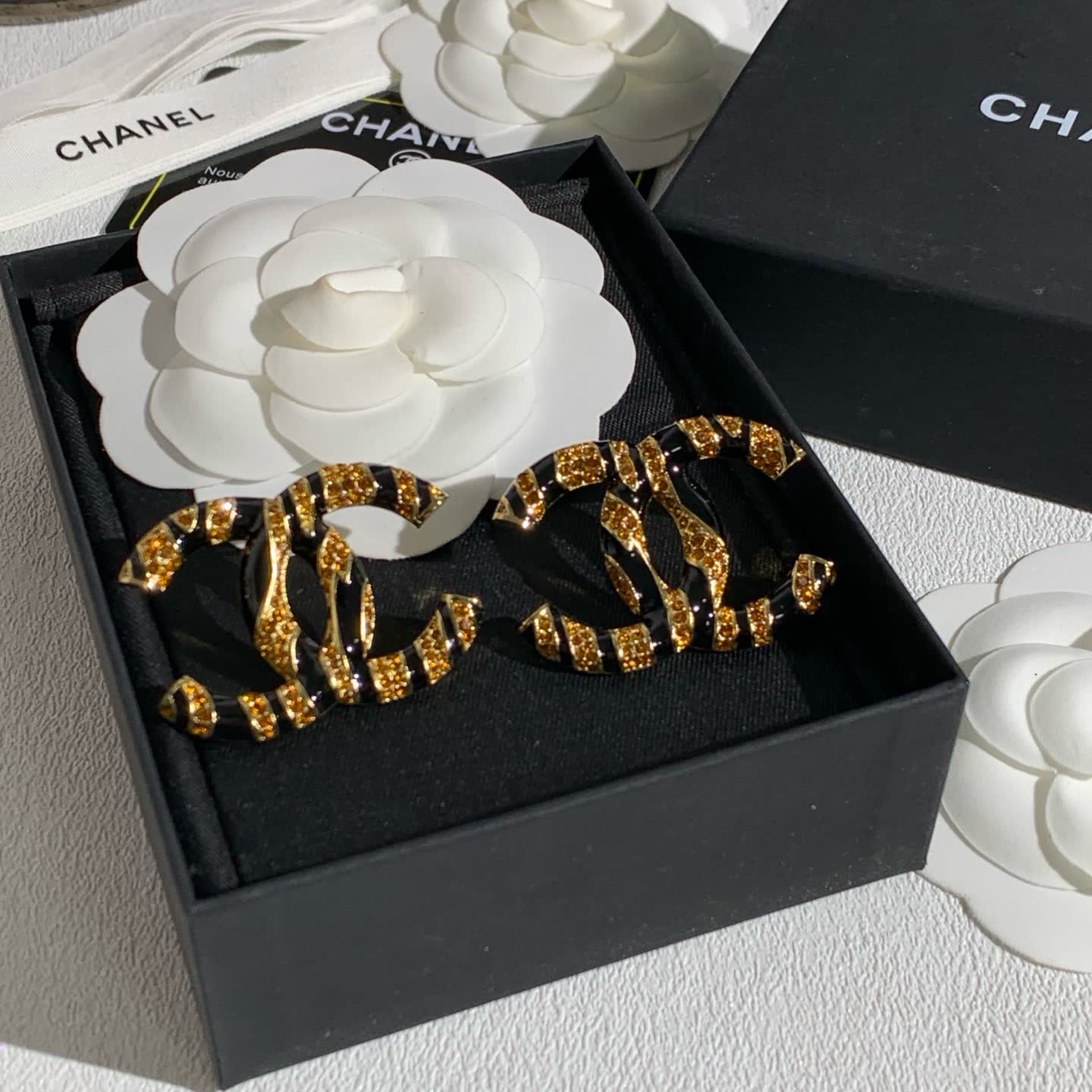 Chanel CC Logo Earrings