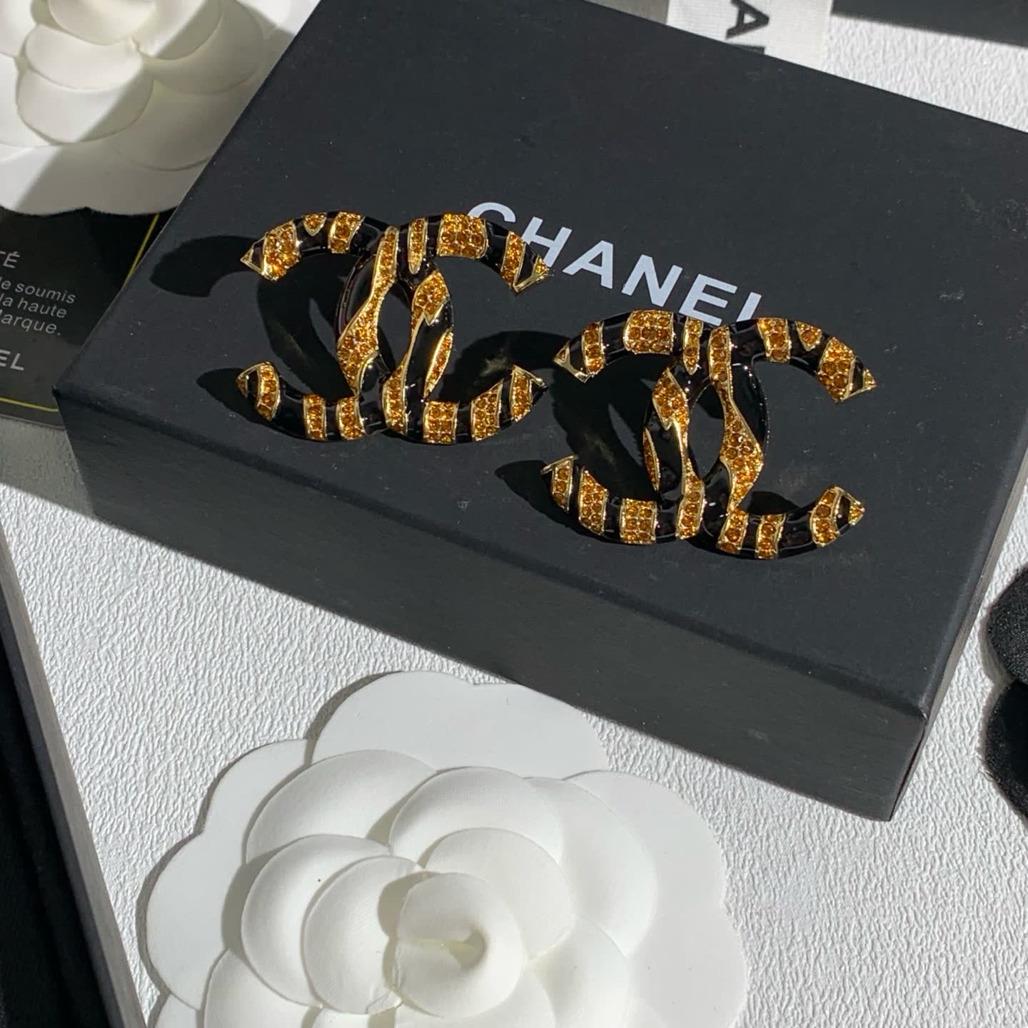 Chanel CC Logo Earrings